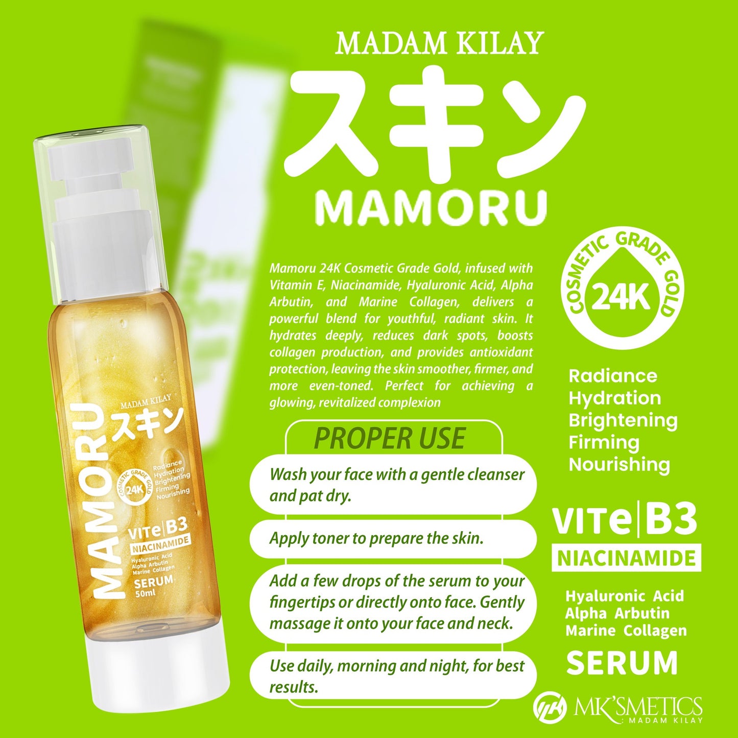 MAMORU SERUM 24K NIACINAMIDE B3