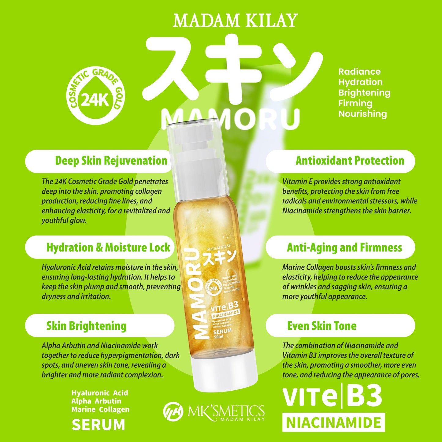 MAMORU SERUM 24K NIACINAMIDE B3