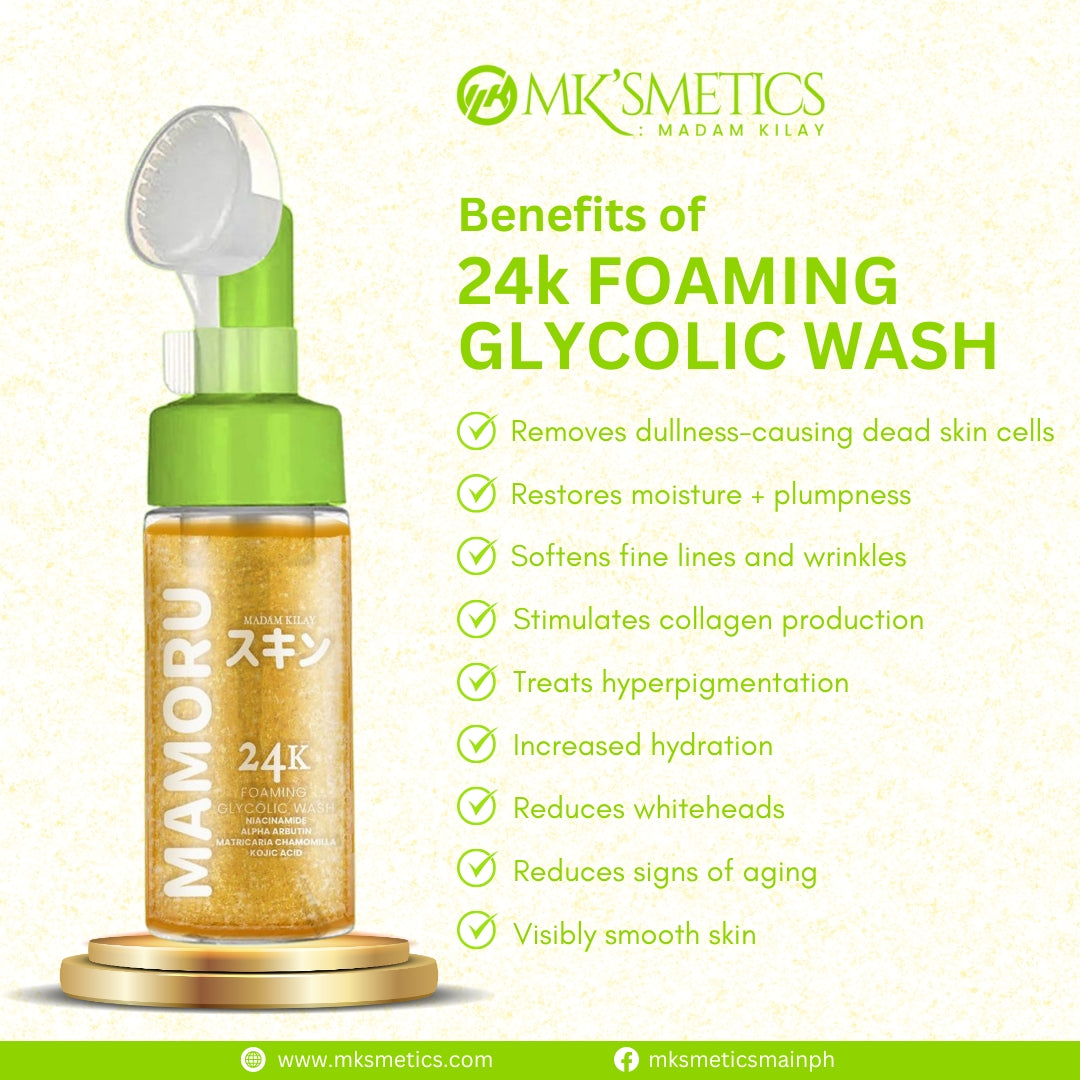 MAMORU NIACINAMIDE GLYCOLIC 24K GOLD FOAMWASH